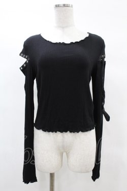 画像1: KILL STAR / Shailagh Long Sleeve Top M 黒 H-25-03-05-053-SL-TO-KB-ZH