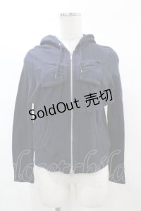 Jane Marple / リボンヨークのパーカー M ネイビー H-25-03-05-058-JM-TO-KB-ZH