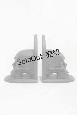 画像2: KILL STAR / Skull Bookends  黒 H-25-03-05-008-SL-ZA-KB-ZH