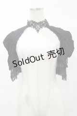 DARK IN LOVE / Gothic elegant short sleeves cape M 黒 H-25-03-05-1043-PU-TO-KB-ZH