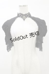 DARK IN LOVE / Gothic elegant short sleeves cape M 黒 H-25-03-05-1043-PU-TO-KB-ZH