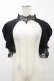 画像1: DARK IN LOVE / Gothic elegant short sleeves cape XL 黒 H-25-03-05-1044-PU-TO-KB-ZH (1)