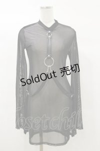 KILL STAR / Sheer Bondage Long Sleeve Dress S 黒 H-25-03-05-1079-SL-OP-KB-ZI