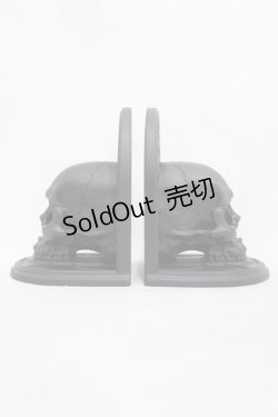 画像2: KILL STAR / Skull Bookends  黒 H-25-03-05-010-SL-ZA-KB-ZH