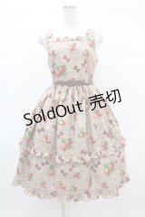Emily Temple cute / Mellow Strawberryノースリーブワンピース  ブラウン H-25-03-05-013-ET-OP-KB-ZH