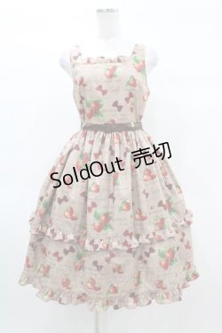 画像1: Emily Temple cute / Mellow Strawberryノースリーブワンピース  ブラウン H-25-03-05-013-ET-OP-KB-ZH