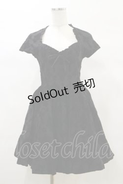 画像1: KILL STAR / Crossed Chloe Flocked Skater Dress XS 黒 H-25-03-06-051-SL-OP-KB-ZH