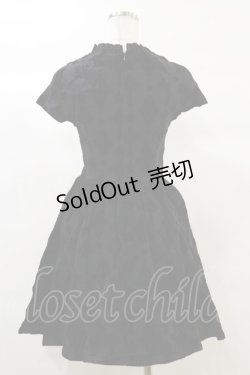 画像2: KILL STAR / Crossed Chloe Flocked Skater Dress XS 黒 H-25-03-06-051-SL-OP-KB-ZH