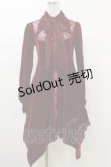 KILL STAR / Nymyra Velvet Cameo Dress XS Blood red H-25-03-06-064-SL-OP-KB-ZH