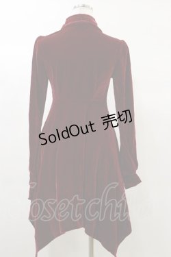 画像2: KILL STAR / Nymyra Velvet Cameo Dress XS Blood red H-25-03-06-064-SL-OP-KB-ZH