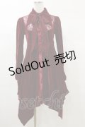 KILL STAR / Nymyra Velvet Cameo Dress XS Blood red H-25-03-06-066-SL-OP-KB-ZS