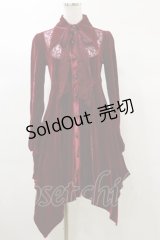 KILL STAR / Nymyra Velvet Cameo Dress XS Blood red H-25-03-06-066-SL-OP-KB-ZS