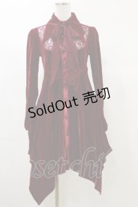 KILL STAR / Nymyra Velvet Cameo Dress XS Blood red H-25-03-06-066-SL-OP-KB-ZS
