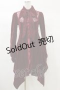 KILL STAR / Nymyra Velvet Cameo Dress XS Blood red H-25-03-06-068-SL-OP-KB-ZH