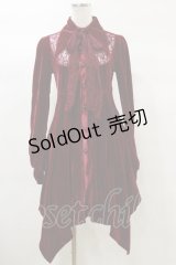 KILL STAR / Nymyra Velvet Cameo Dress XS Blood red H-25-03-06-068-SL-OP-KB-ZH