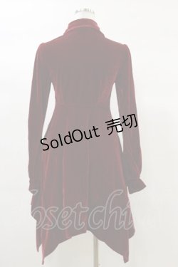 画像2: KILL STAR / Nymyra Velvet Cameo Dress XS Blood red H-25-03-06-068-SL-OP-KB-ZH