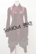 KILL STAR / Nymyra Velvet Cameo Dress S Blood red H-25-03-06-069-SL-OP-KB-ZH