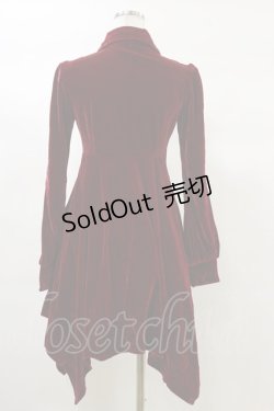 画像2: KILL STAR / Nymyra Velvet Cameo Dress S Blood red H-25-03-06-069-SL-OP-KB-ZH