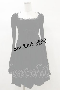 画像1: KILL STAR / Imperia Long Sleeve Velvet Dress XS 黒 H-25-03-06-072-SL-OP-KB-ZH