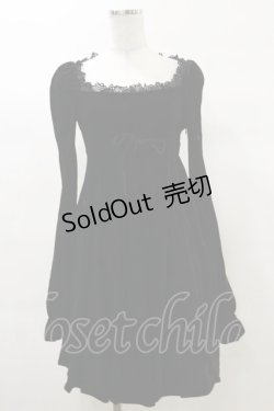 画像1: KILL STAR / Imperia Long Sleeve Velvet Dress XS 黒 H-25-03-06-073-SL-OP-KB-ZH