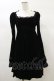 画像1: KILL STAR / Imperia Long Sleeve Velvet Dress XS 黒 H-25-03-06-073-SL-OP-KB-ZH (1)