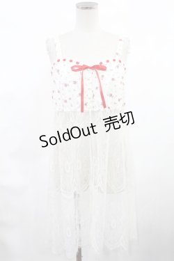 画像1: Swankiss / レース切替ベビードール Free オフ/レッド H-25-03-06-1030-CA-TO-NS-ZH