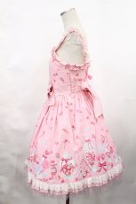 画像2: Angelic Pretty / MIRACLECANDYドットチュールジャンパースカート【難有】 Free ピンク H-25-03-06-1007-AP-OP-NS-ZH (2)