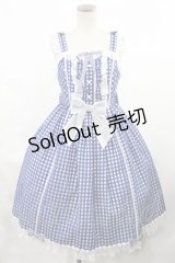 Angelic Pretty / Hummingギンガムジャンパースカート Free ブルー H-25-03-06-1008-AP-OP-NS-ZH