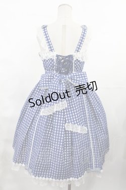 画像3: Angelic Pretty / Hummingギンガムジャンパースカート Free ブルー H-25-03-06-1008-AP-OP-NS-ZH