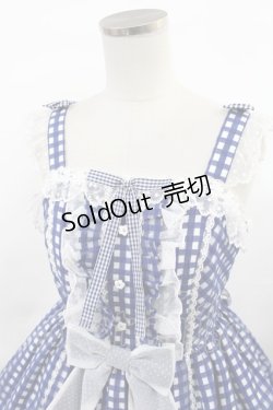 画像4: Angelic Pretty / Hummingギンガムジャンパースカート Free ブルー H-25-03-06-1008-AP-OP-NS-ZH