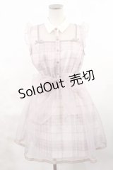 LIZ LISA / チェックオーガンジーフラワーワンピース Free ピンク H-25-03-06-1010-LO-OP-NS-ZH