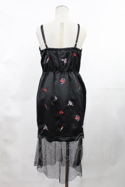 画像2: Swankiss / ドットチュール切替ワンピース Free ブラック H-25-03-06-1012-CA-OP-NS-ZH