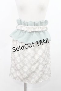 Swankiss / ビジュー付きプードルタイトスカート Free アイボリー/グリーン H-25-03-06-1013-CA-SK-NS-ZH