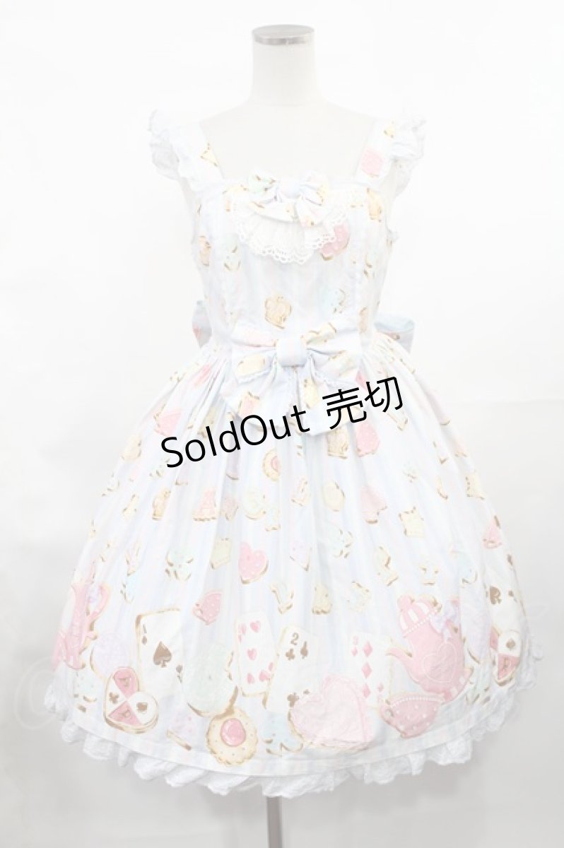 画像1: Angelic Pretty / Wonder Cookieジャンパースカート Free サックス H-25-03-06-1002-AP-OP-NS-ZH (1)