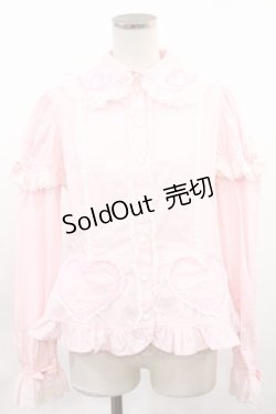 画像1: Angelic Pretty / ハートシャワーブラウス Free ピンク H-25-03-06-1021-AP-BL-NS-ZH
