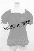 Angelic Pretty / Nostalgic Gardenブラウス Free ブラック H-25-03-06-1024-AP-BL-NS-ZH