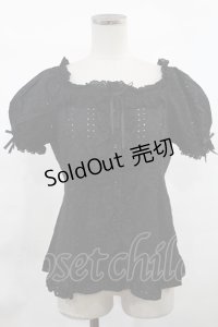 Angelic Pretty / Nostalgic Gardenブラウス Free ブラック H-25-03-06-1024-AP-BL-NS-ZH