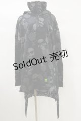 KILL STAR / Tzompantli Oversized Hoodie S 黒 H-25-03-06-019-SL-TO-KB-ZI
