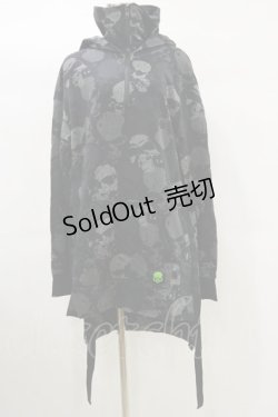 画像1: KILL STAR / Tzompantli Oversized Hoodie S 黒 H-25-03-06-019-SL-TO-KB-ZI