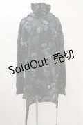 KILL STAR / Tzompantli Oversized Hoodie S 黒 H-25-03-06-020-SL-TO-KB-ZI