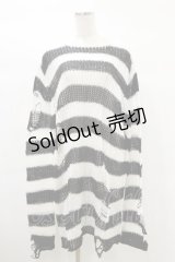KILL STAR / Pugsley Knit Sweater L 黒×白 H-25-03-06-003-SL-TO-KB-OS