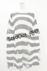 KILL STAR / Pugsley Knit Sweater L 黒×白 H-25-03-06-005-SL-TO-KB-ZH