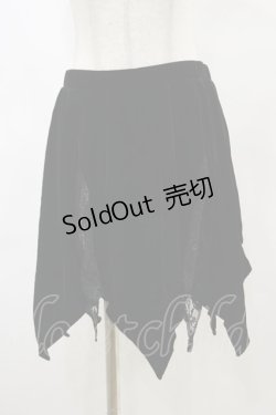 画像1: 【SALE】KILL STAR / Lester Velvet Mini Skirt S 黒 H-25-03-06-041-SL-SK-KB-ZT181
