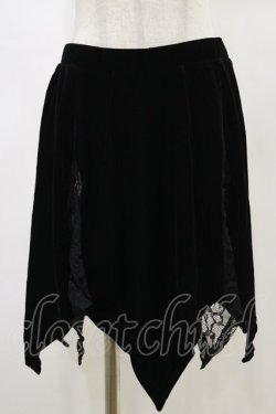 画像1: KILL STAR / Lester Velvet Mini Skirt S 黒 H-25-03-06-044-SL-SK-KB-ZS