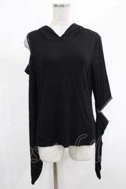 画像1: KILL STAR / Morwen Hooded Top L 黒 H-25-03-07-1031-SL-TO-KB-ZH