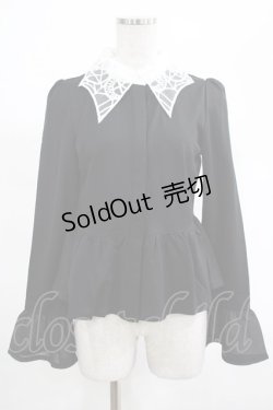 画像1: KILL STAR / Morgana Shirt XS 黒×白 H-25-03-07-1037-SL-BL-KB-ZH