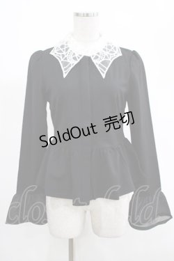 画像1: KILL STAR / Morgana Shirt XS 黒×白 H-25-03-07-1039-SL-BL-KB-ZH