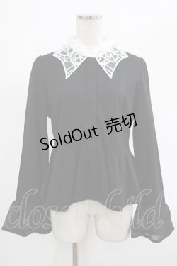 画像1: KILL STAR / Morgana Shirt S 黒×白 H-25-03-07-1043-SL-BL-KB-ZH