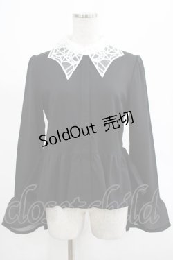 画像1: KILL STAR / Morgana Shirt M 黒×白 H-25-03-07-1045-SL-BL-KB-ZH