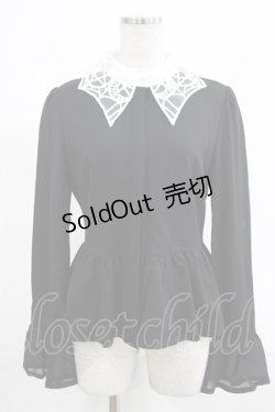 画像1: KILL STAR / Morgana Shirt M 黒×白 H-25-03-07-1047-SL-BL-KB-ZH